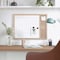 Martha Stewart Everette 24in.x18in. Magnetic Dry Erase Calendar and Crk Board Combo w/Mrkr, Mgnts, and Psh Pns BR-PM-COM-MW4C1-4561-LN-MS - alternate 1